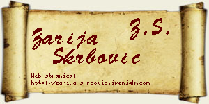 Zarija Škrbović vizit kartica